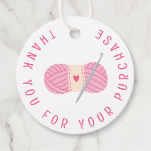 Personalised Crochet Thank You For Your Purchase Favour Tags
