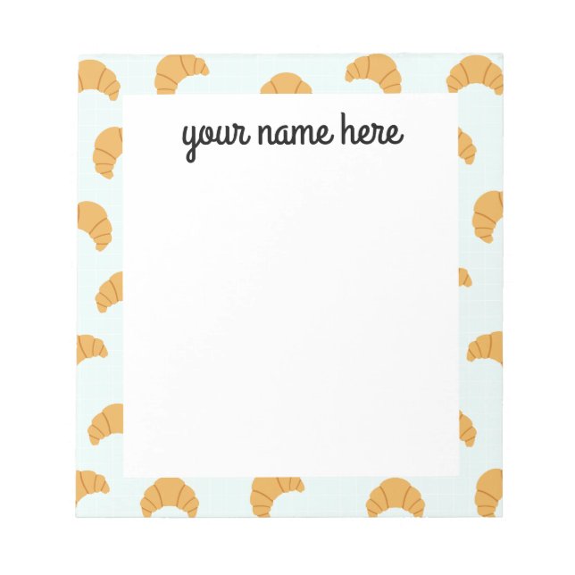 Personalised Croissant Notepad (Front)