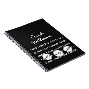 Personalised Cross Country Running Coach Spiral Notebook