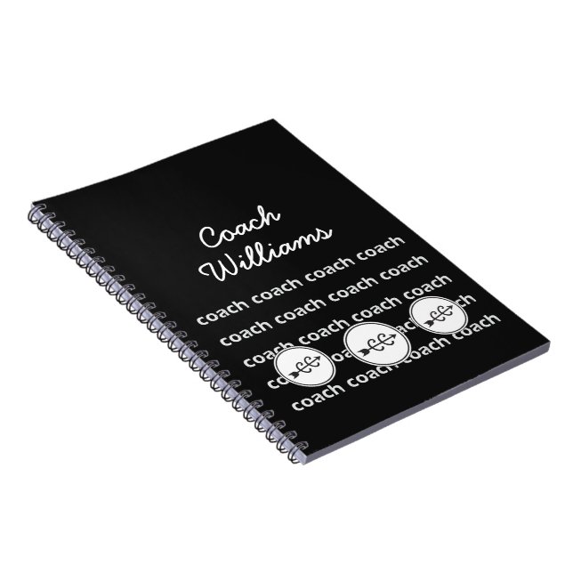 Personalised Cross Country Running Coach Spiral Notebook (Right Side)