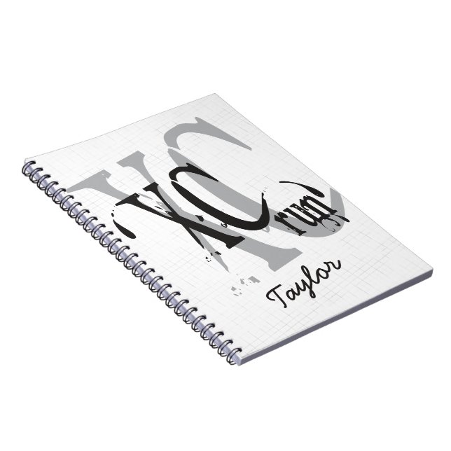 Personalised Cross Country Running XC Spiral Notebook (Right Side)