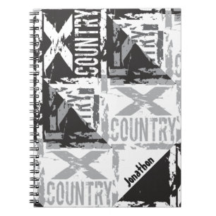 personalised cross country spiral notebook