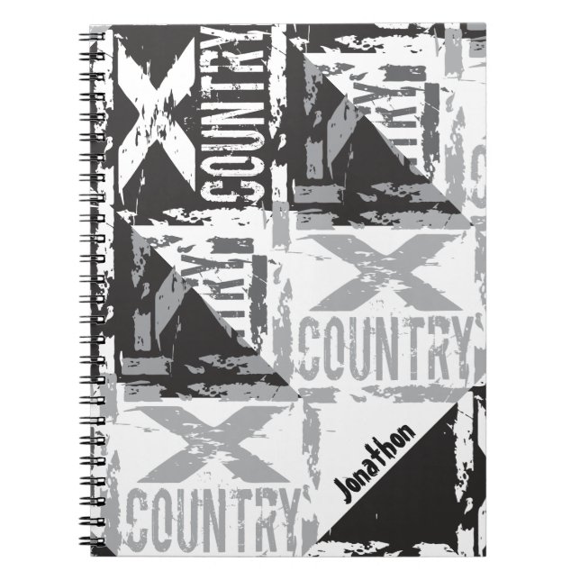 personalised cross country spiral notebook (Front)