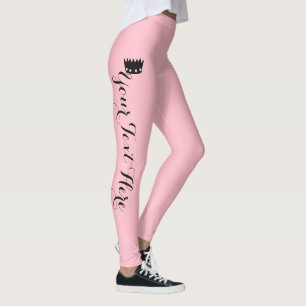 Personalised Crown Blush Pink Leggings