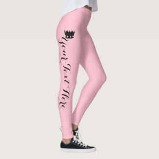 Personalised Crown Blush Pink Leggings