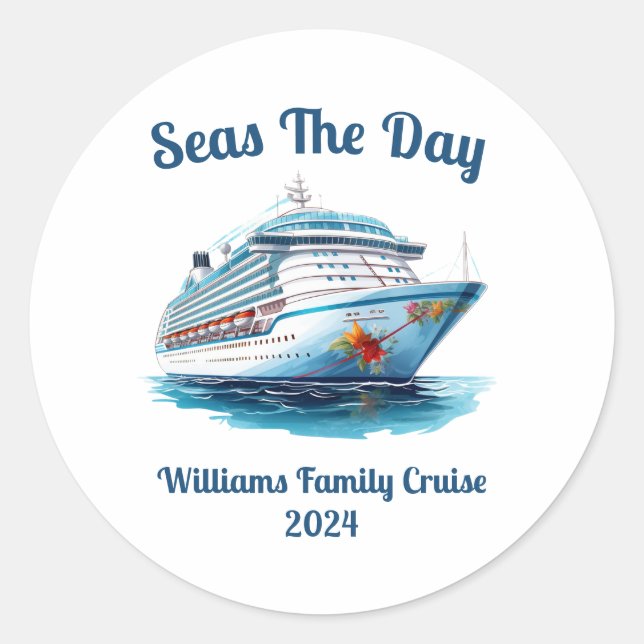 Personalised Cruise Design - Individuals or Groups Classic Round Sticker (Front)