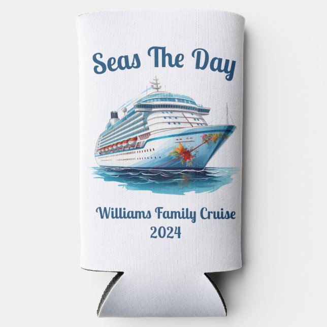 Personalised Cruise Design - Individuals or Groups Seltzer Can Cooler (Front)