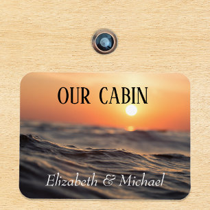Personalised Cruise Door Beach Ocean Sunset Magnet
