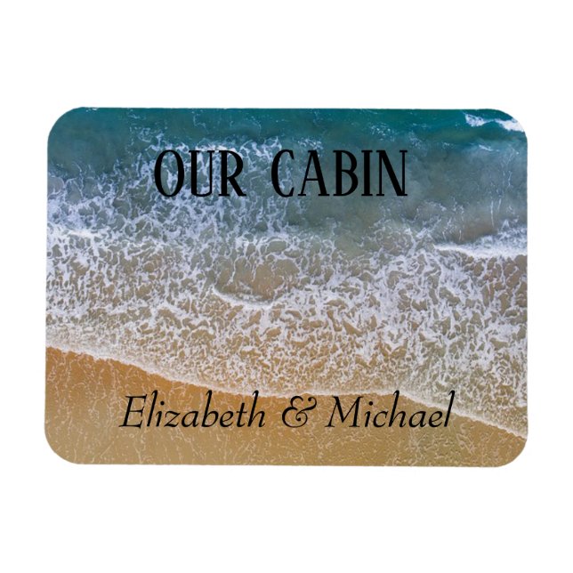 Personalised Cruise Door Beach Ocean Surf Sand Magnet (Horizontal)