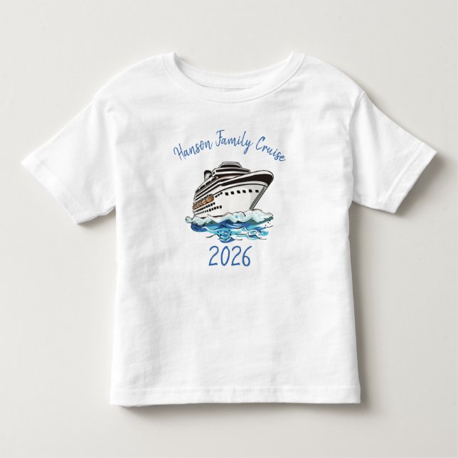 Personalised Cruise Ship Toddler T-Shirt (Front)
