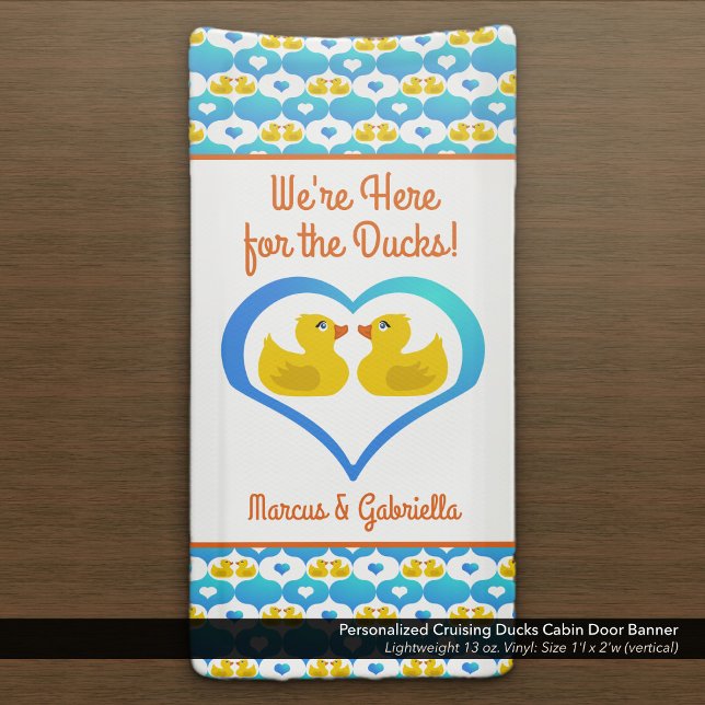 Personalised Cruising Ducks Cabin Door Banner (Cruising Ducks Cabin Door Banner–Customized with Your Names.)