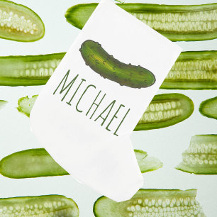 Personalised Crunchy Green Dill Sour Pickle Foodie Small Christmas Stocking