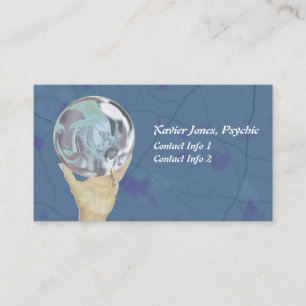 Personalised crystal ball psychic business cards