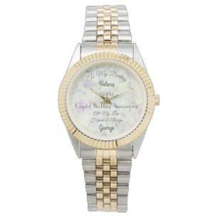 Personalised Crystal Wedding Anniversary Watch