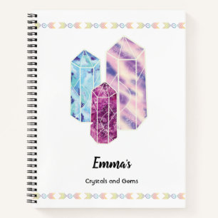 Personalised Crystals and Gems Log Book