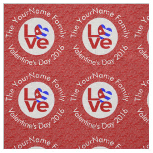 Personalised Cuban Red LOVE Flag Fabric