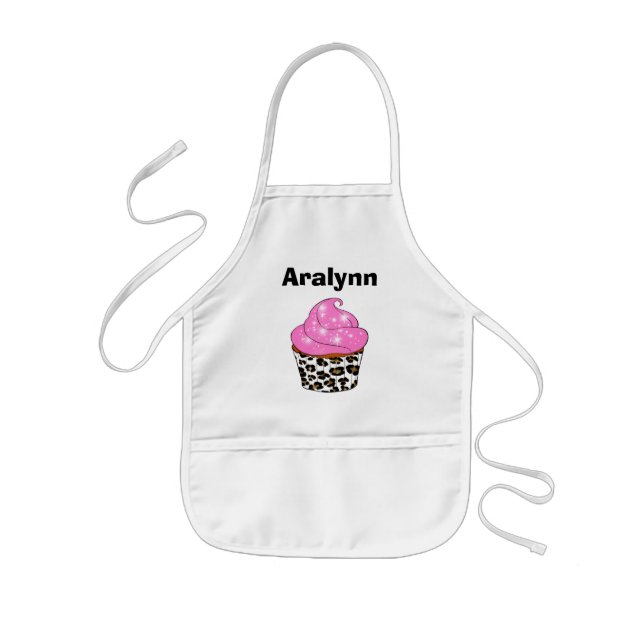 “Personalised Cupcake Apron” for Children Kids' Ap Kids Apron (Front)