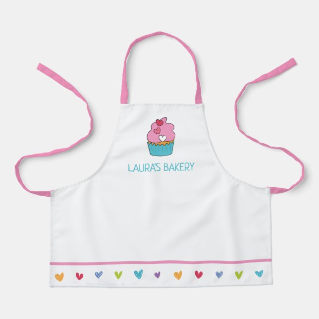 Personalised Cupcake Apron for girls (Front)