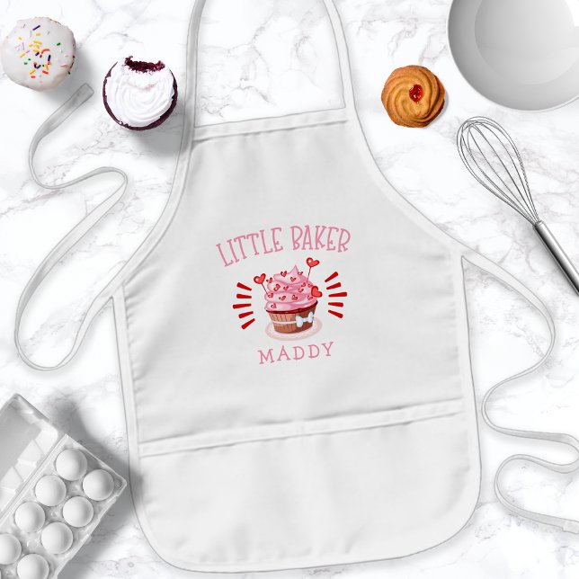 Personalised Cupcake Baking Little Baker Kids Apron (Creator Uploaded)