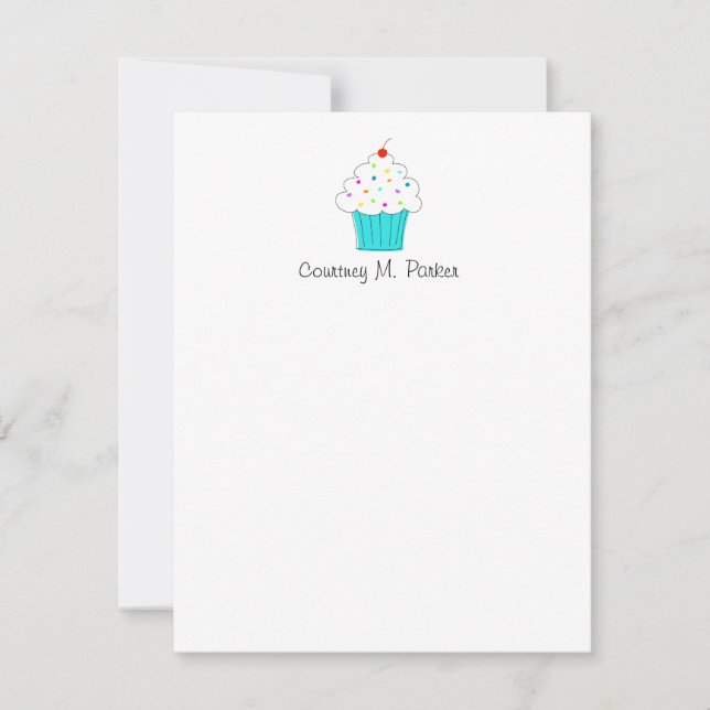 Personalised Cupcake Notecards (Front)