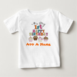Personalised Cupcakes 1st Birthday T-shirt