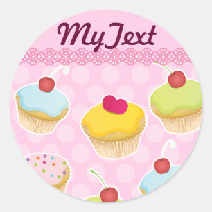 Personalised Cupcakes Classic Round Sticker