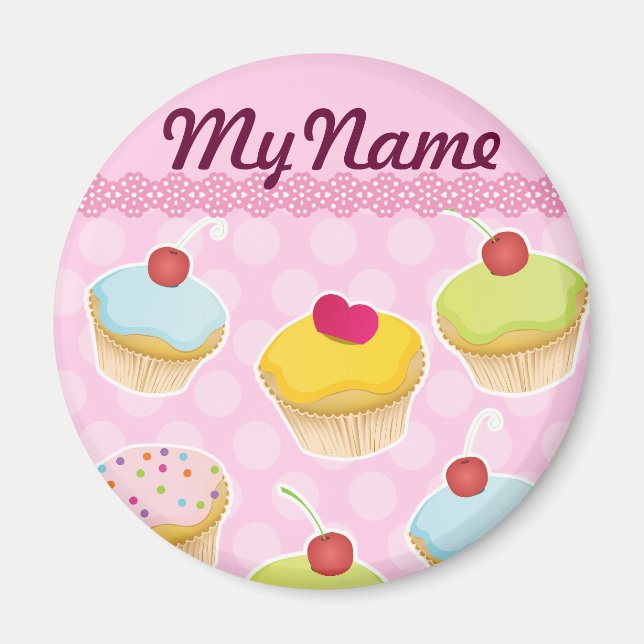 Personalised Cupcakes Magnet (Front)