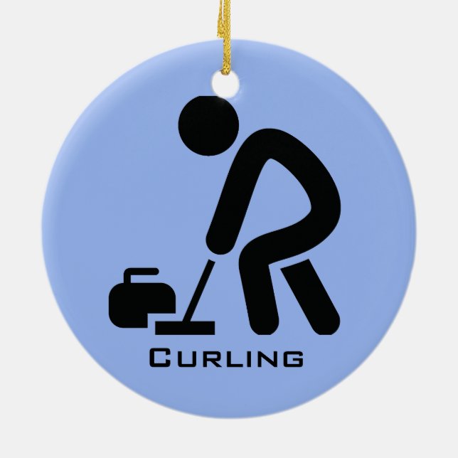 Personalised Curling Ornament (Back)
