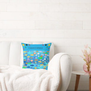 Personalised cushion - fish design - present idea 