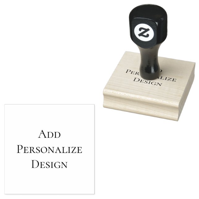 Personalised Custom 2.5" x 2.5" Rubber Stamp (Stamped)