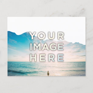 Personalised Custom 2 Photo torn paper Postcard