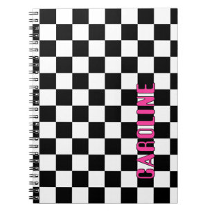 Personalised Custom Abstract Geometric Check Notebook