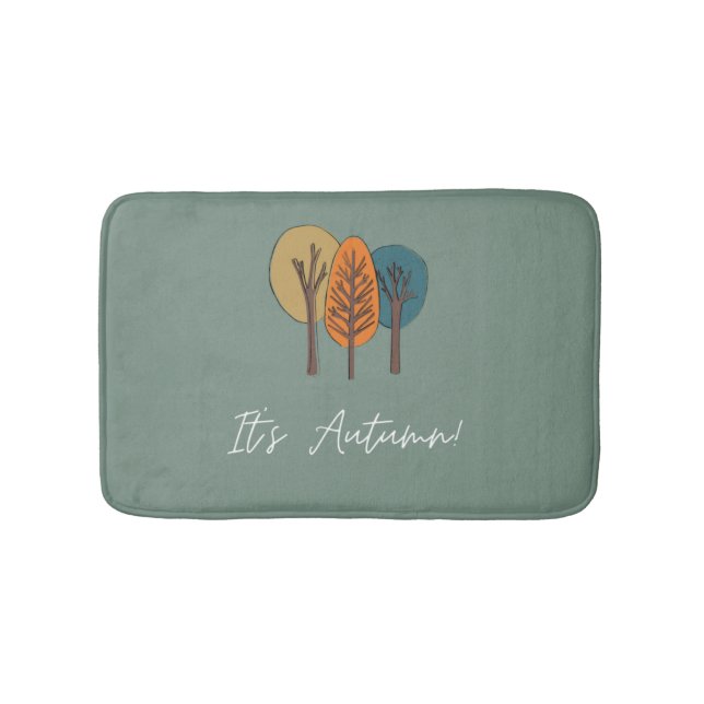 Personalised Custom Autumn Bath Mat (Front)