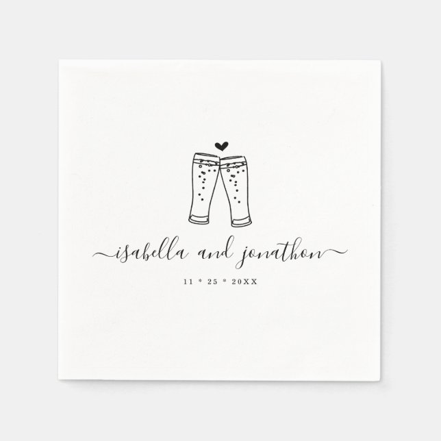 Personalised Custom Beer Toast Napkins (Front)