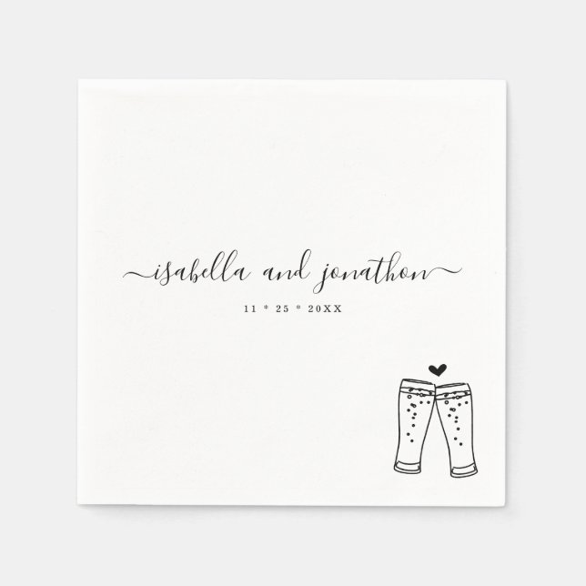 Personalised Custom Beer Toast Napkins (Front)