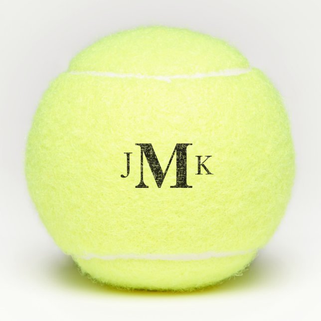 Personalised Custom Bold Monogram  Tennis Balls (Front)