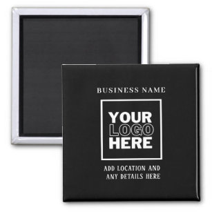 Personalised Custom Business Logo Black and White Magnet