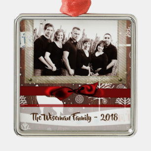 Personalised Custom Christmas Deer PHOTO Ornament