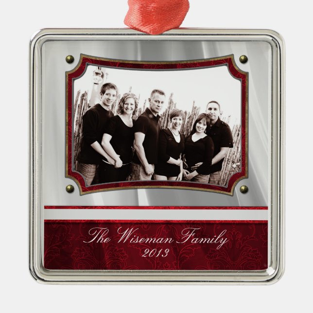 Personalised Custom Christmas PHOTO Ornament (Front)