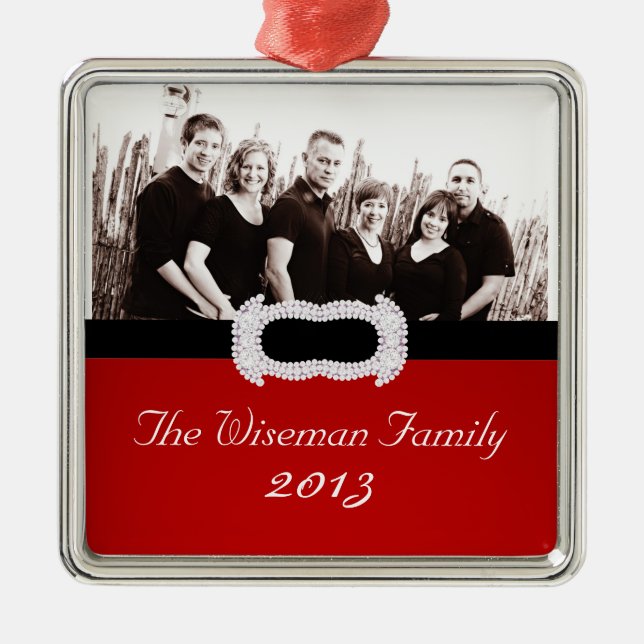 Personalised Custom Christmas PHOTO Ornament (Front)