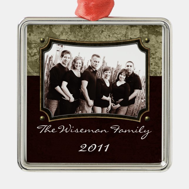 Personalised Custom Christmas PHOTO Ornament (Front)