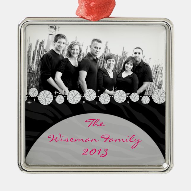 Personalised Custom Christmas PHOTO Ornament (Front)