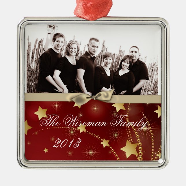 Personalised Custom Christmas PHOTO Ornament (Front)