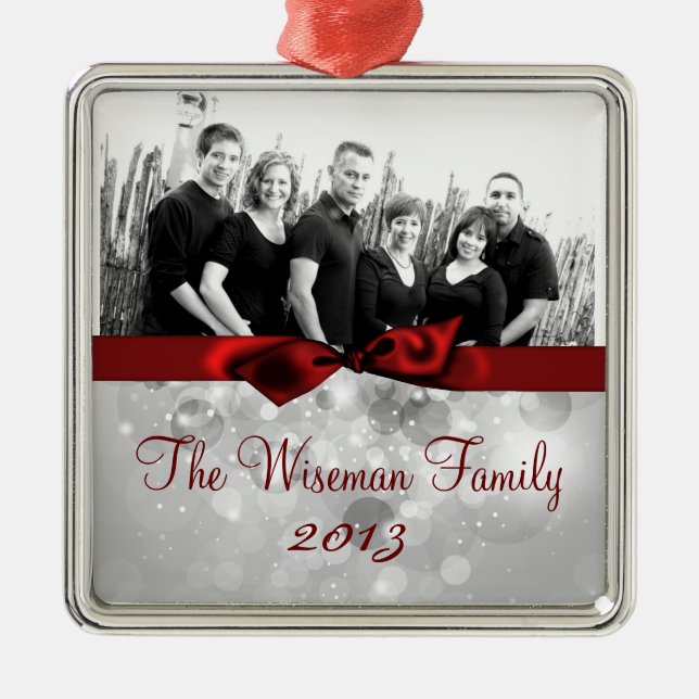 Personalised Custom Christmas PHOTO Ornament (Front)
