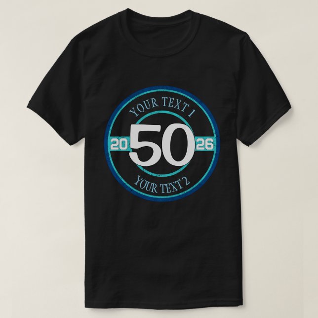  Personalised Custom Circle Design T-Shirt (Design Front)