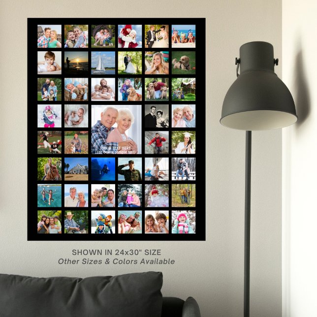Personalised Custom Colour 45 Photo Collage Poster (Creator Uploaded)