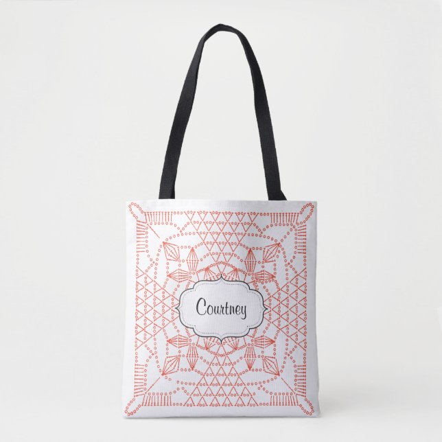 Personalised Custom Colour Crochet Chart Tote Bag (Front)