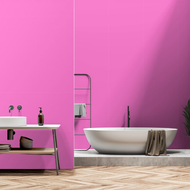 Personalised Custom Colour Design Your Own Pink Wallpaper (Bathroom)