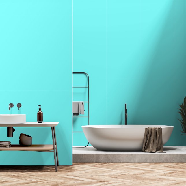 Personalised Custom Colour Design Your Own Teal Wallpaper (Bathroom)