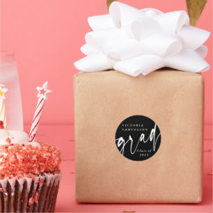 Personalised Custom Colour Graduation Classic Round Sticker